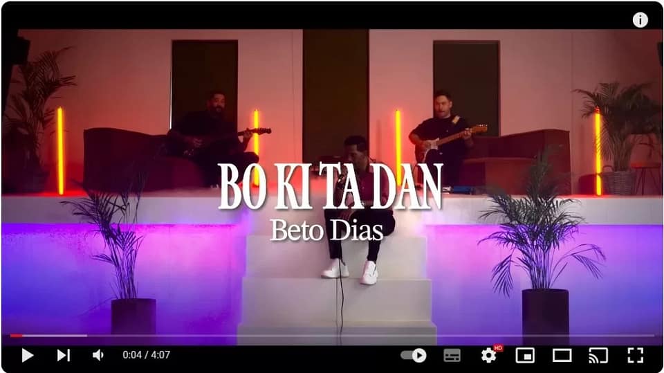 beto dias lança versão ao vivo de “bo ki ta dan” no estúdio.